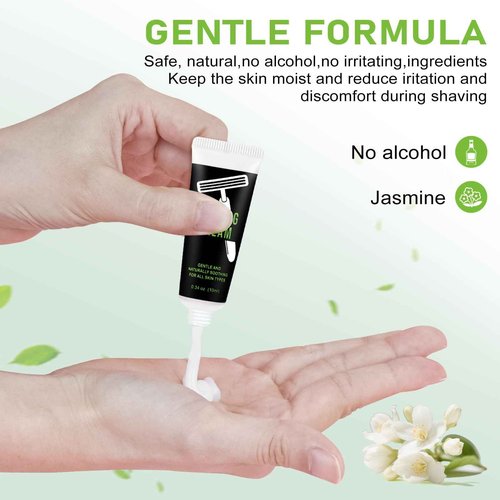 10ml/0.35fl oz Shaving Cream Bulk Travel,Disposable Shaving Cream in Bulk Travel Shave Cream for Homeless Hotel(pack of 150)