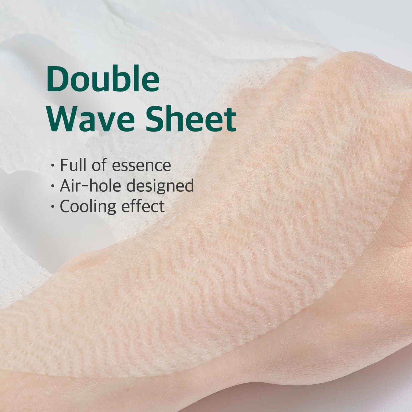 ROUND LAB Pine Calming Cica Sheet Mask 10ea, Cooling and Soothing Mask for Heated, Acne-Prone Skin, Double-Waved Air Hole Design for Extra Hydration with Pine Cica and Hyaluronic Acid, Korean Skincare