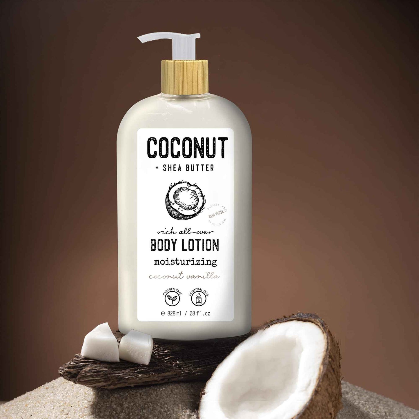 Skin Verse Body Lotion, Goat Milk, Almond Oil Body Lotion, Softening, Almond Vanilla, Coconut, Shea Butter Body Lotion, Moisturizing, Coconut Vanilla, 28 fl. oz. | Home and Body Co