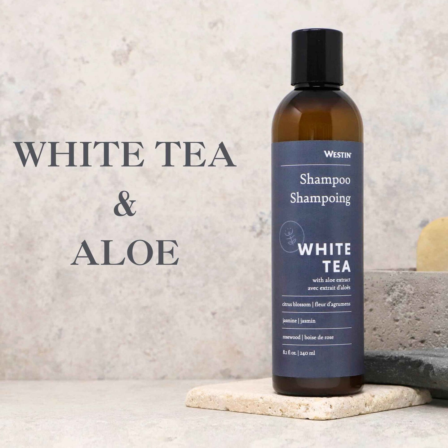 Westin White Tea Shampoo & Conditioner - Signature White Tea Aloe Scent - one 8-ounce bottle each