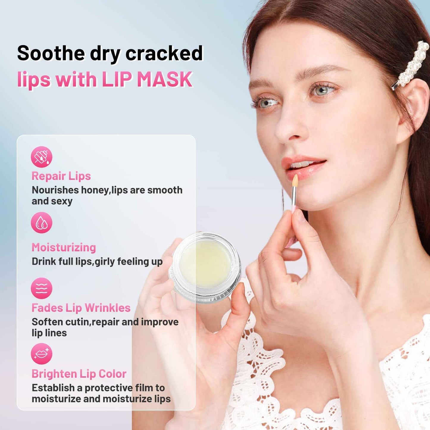 Lip Sleeping Mask - Moisture & Collagen Booster Lip Sleeping Mask - Lip Wrinkles Repair Overnight Lip Masks,15g