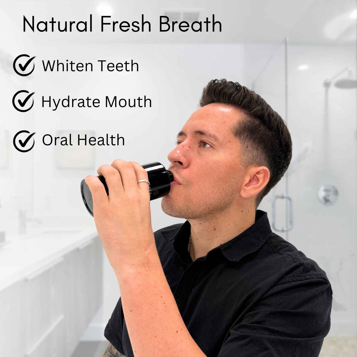 Merakk Coconut Oil Pulling Whitening Mouthwash for Teeth & Gums | Doctor Formulated | Natural Ayurvedic Oil, Clove & Grape Seed Oil - Oral Rinse - 6.8oz