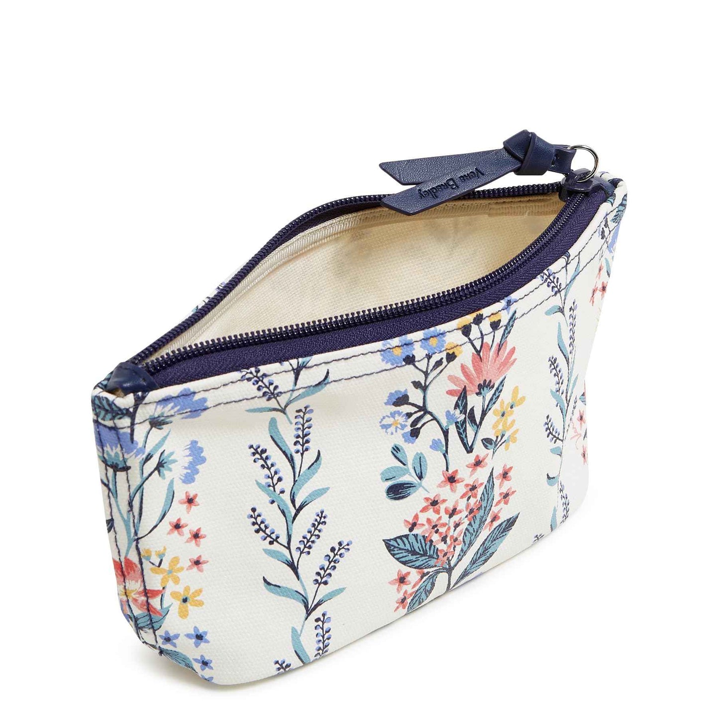 Vera Bradley Every Day Small Pouch Makeup Organizer Bag, Paradise Cream Stripe