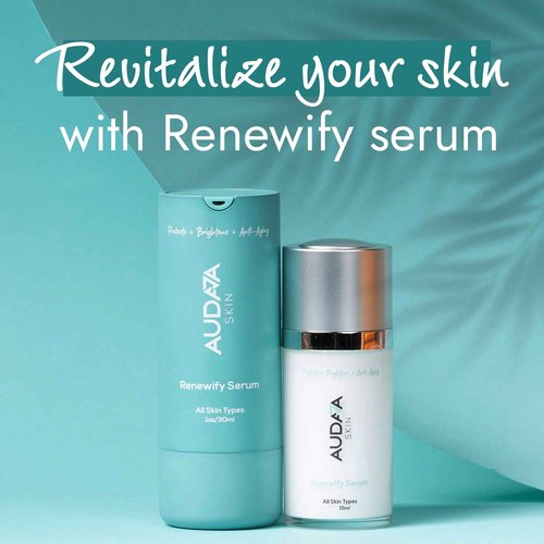 AUDAJA Renewify Serum - Shield & Revitalize with Vitamin C, E, & Ferulic Acid - Ultimate Protection for All Skin Types - Brightens, Hydrates & Reduces Signs of Aging – 30 ml