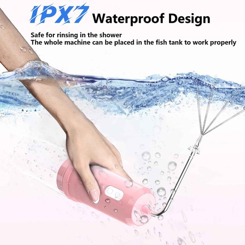 Ear Wax Removal, Ear Cleaning Kit, Electric Ear Cleaning with 4 Pressure Modes, 6 Reusable Replacement Tips, Pink