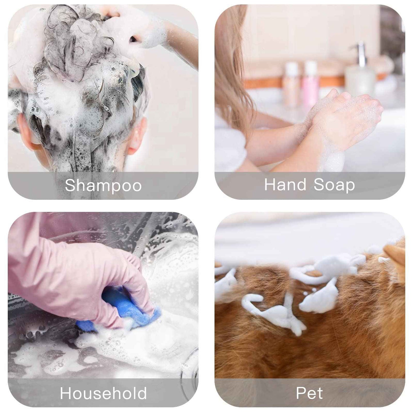 Tekson 30PCS Soap Foam Bottle (2 oz), Empty Travel Foaming Lash Shampoo for Cleanser, Dispenser (Black)