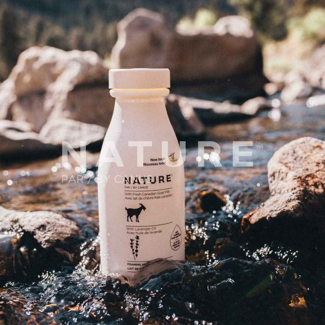 Nature by Canus Foaming Milk Bath with Smoothing Fresh Canadian Goat Milk, Original, 27.1 Fl Oz