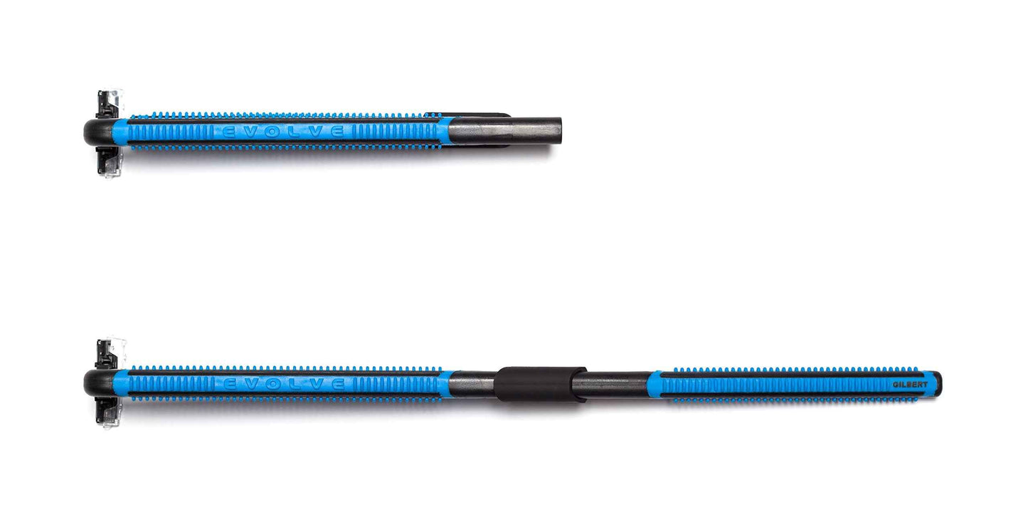 EVOLVE Body Razor Back Shaver Leg Shaver Face Shaver Long Sturdy Folding Handle - 4 Cartridges Included - Shave Wet or Dry - Better Control - Safety Razor Won't Cut Your Back Like Larger Blades