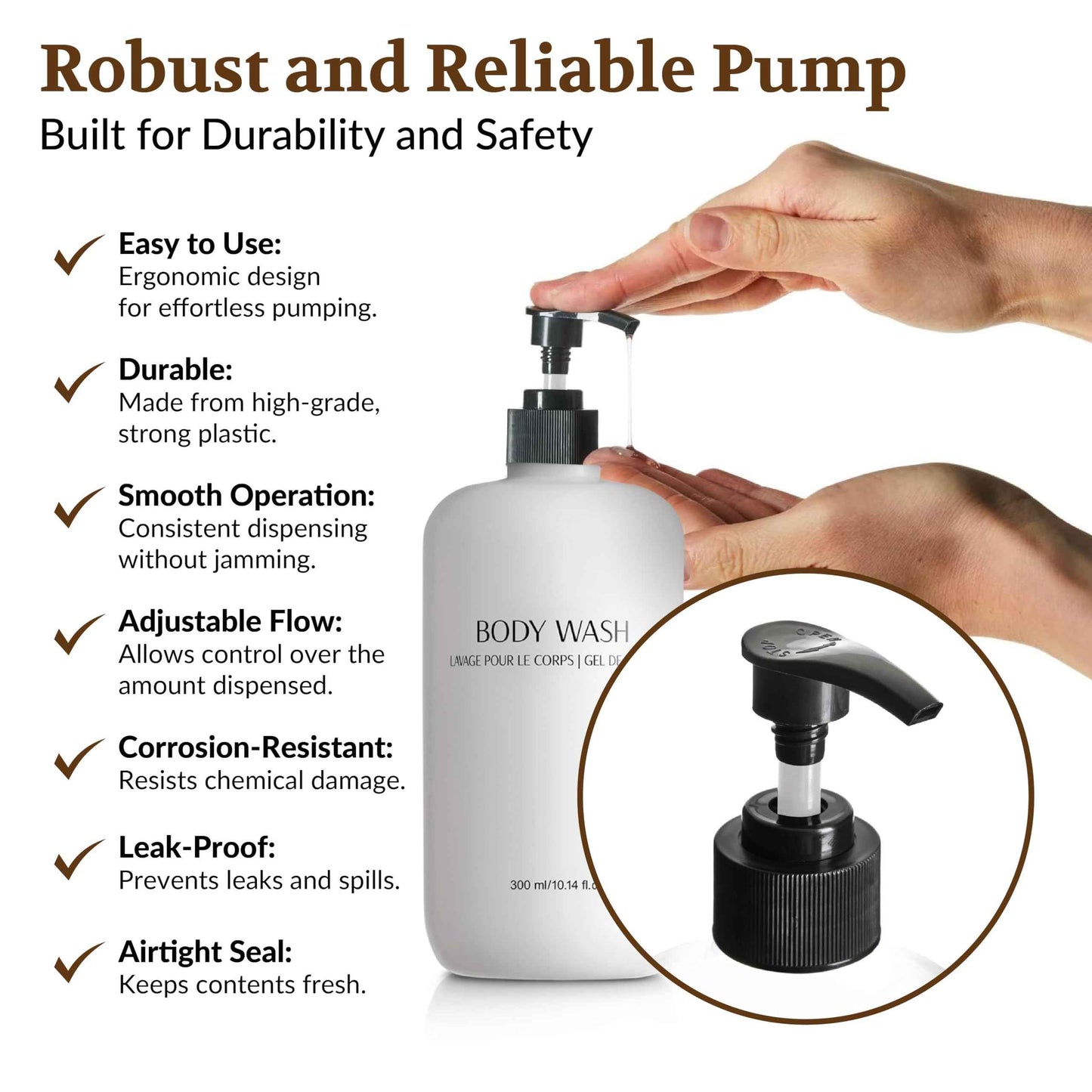 Shampoo Conditioner Body Wash and Lotion Kit 4 Pump Bottles Per Case Each 10.14 Fl oz/300 ML Aloe vera, Green Tea Extract Infused Hotel Toiletries