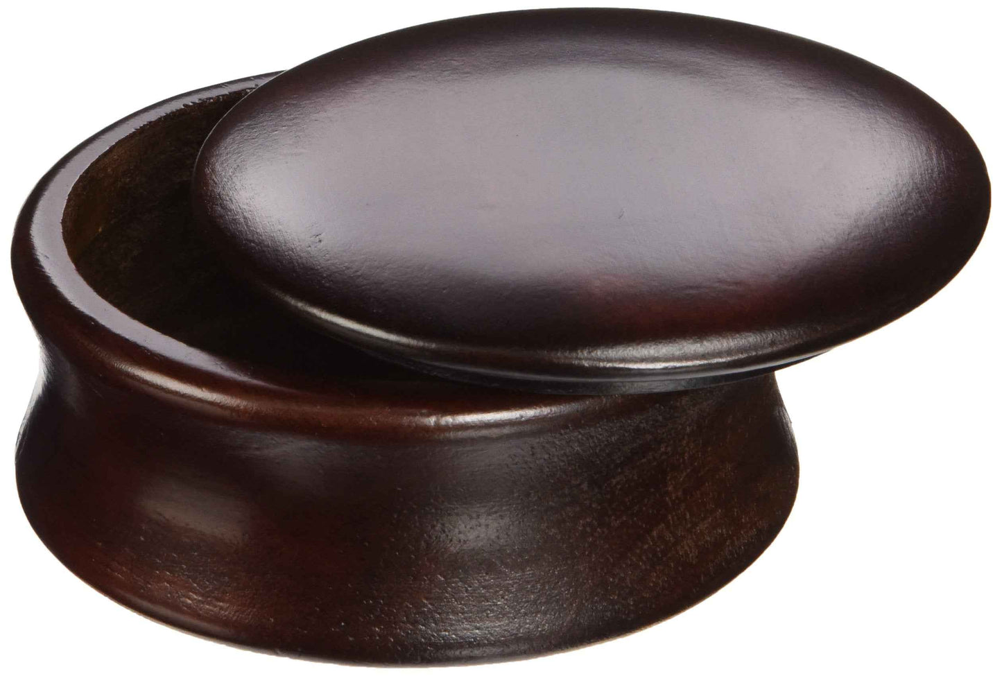 Kingsley Shave Soap Bowl with Lid Dark Wood