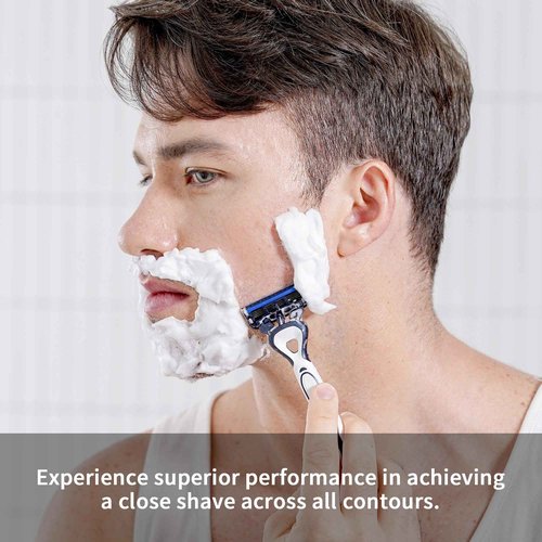 DORCO Pace Pro 5 Disposable Razors, 9 pack - Long Lasting 5 Blade Technology with a Precision Trimmer, Safety Guard Bar, Pivoting Head and Non-Slip Rubber Handle (9 Razors)