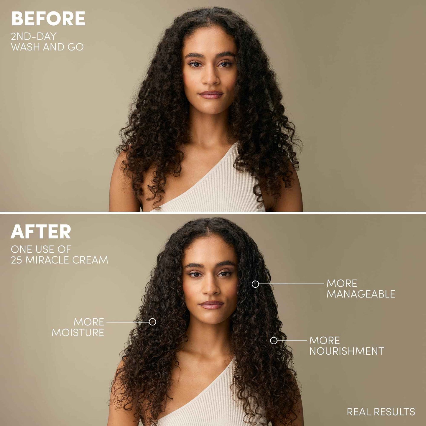 Mizani 25 Miracle Leave-In Curl Cream - Anti-Frizz Heat Protectant, Adds Lightweight Moisture & Softness, With Coconut Oil, For Natural & Curly Hair