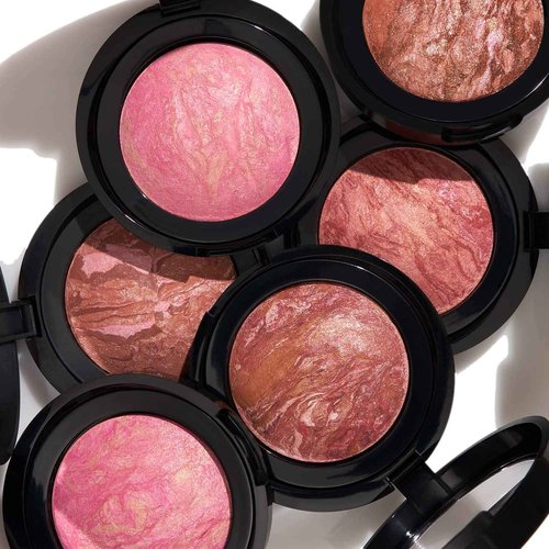 LAURA GELLER Baked Blush-n-Brighten in Sunlit Rose with Angled Blush Brush Bundle