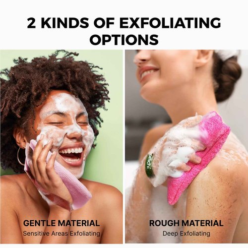 ZOMCHI 6 Pack Soap Saver Bags, Exfoliating Soap Pouch with Dual-Texture for Shower – Gray & Yellow & Pink