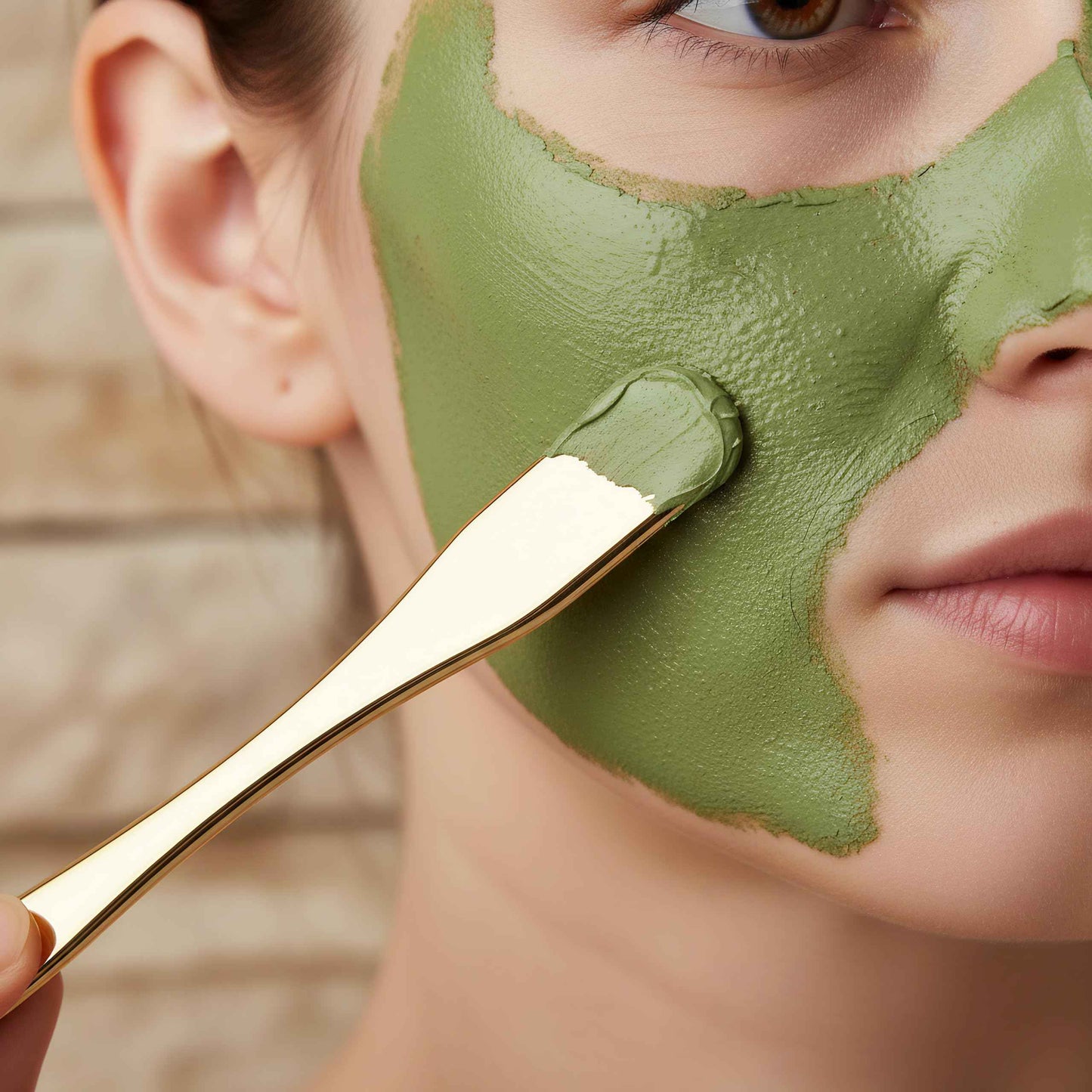 FOMIYES 50 pcs eye cream spatula face cream spoon gold mask plastic scoops mask ygienic Plastic Spatulas for Skincare, Travel-Friendly & Easy to Clean, for Home Spa, Salon Use(Gold)