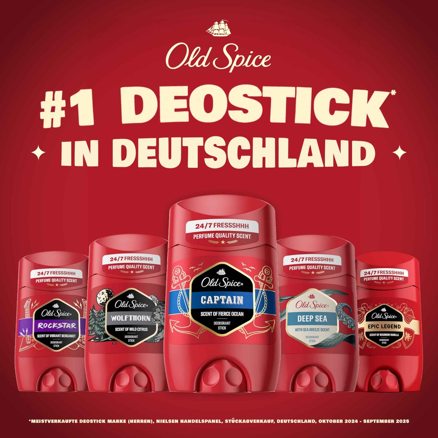 Old Spice Wolfthorn Deoderant Stick 50 ml / 1.7 oz (Pack of 6)