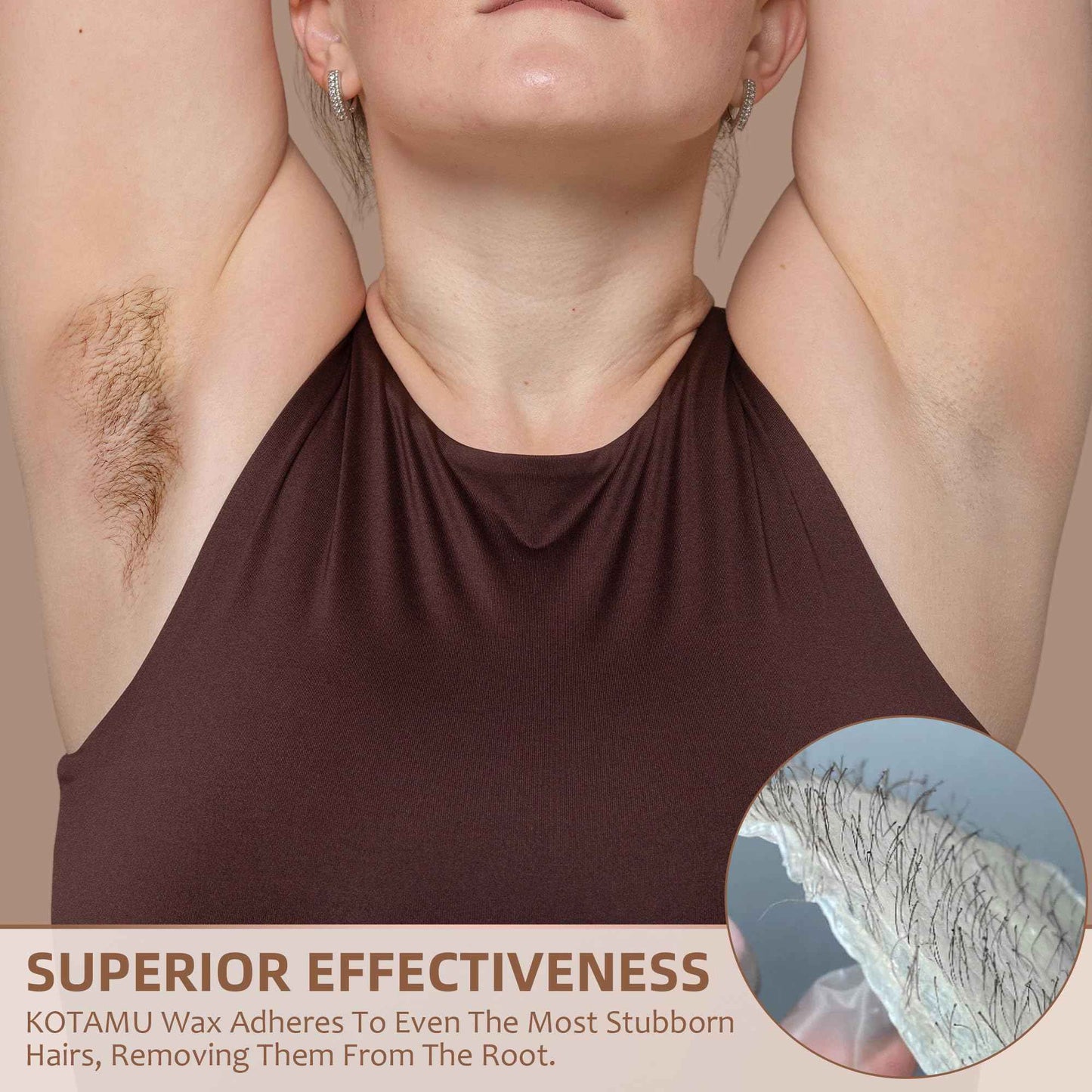 KOTAMU Hard Wax Beads, 2.5lb Waxing Beads for Full Body Bikini Brazilian Facial Leg Sensitive Skin Hair Removal, Unscented Wax Beans Target All Hair Types, Ideal for Women Men at Home & Salon Waxing