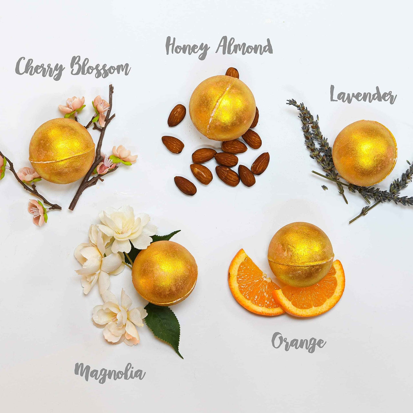 Christmas Gifts, 24K Gold Bath Bombs Set, Deluxe Marble Bath Bomb Gift Set, 9 Bath Bombs for Women & Men, Perfect for Bubble & Spa Bath, Natural Scents, Vanilla Coconut, Lavender, Jasmine & More