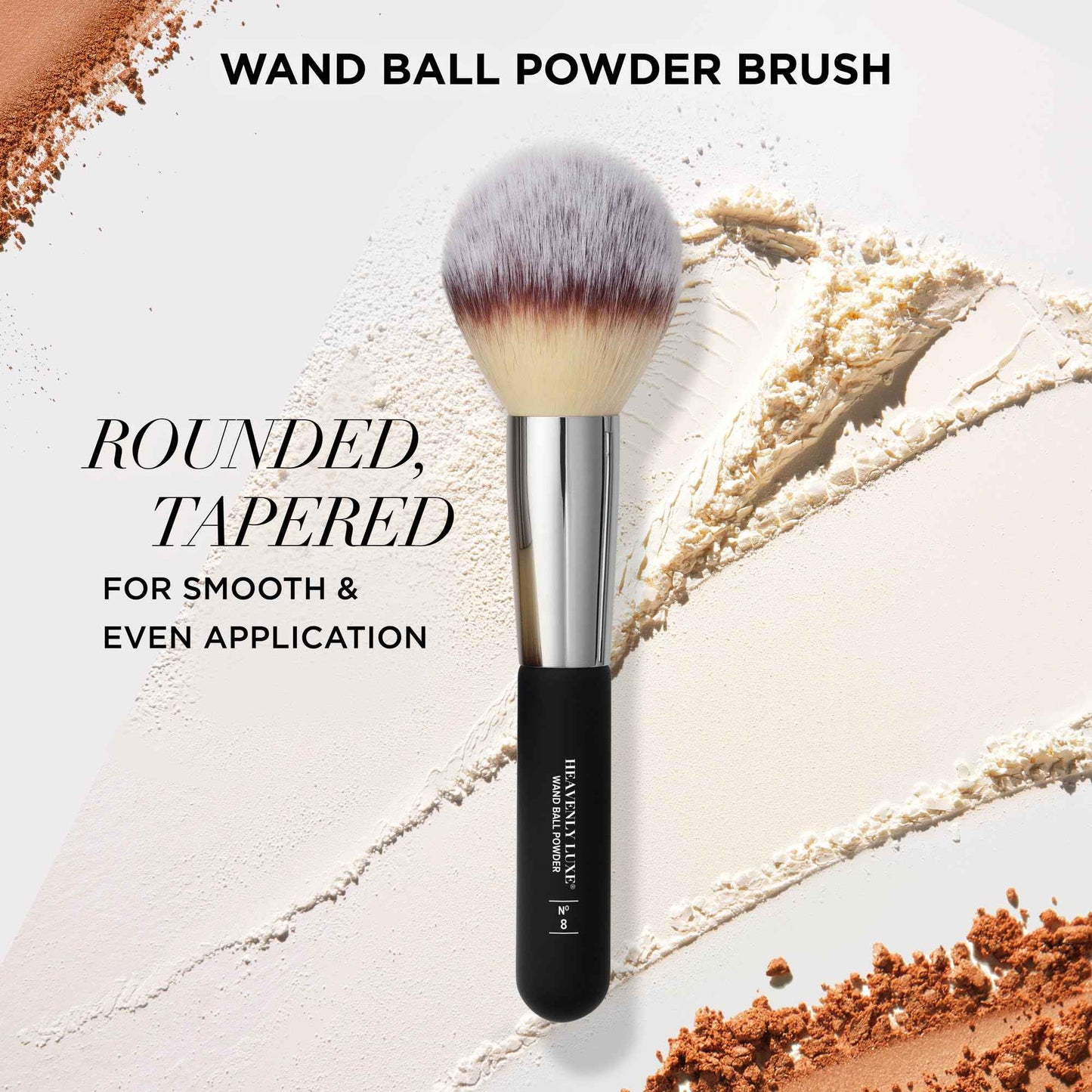 IT Cosmetics Heavenly Luxe Wand Ball Powder Brush #8 - For Face Powder Foundation - Poreless, Flawless Application - Soft Bristles