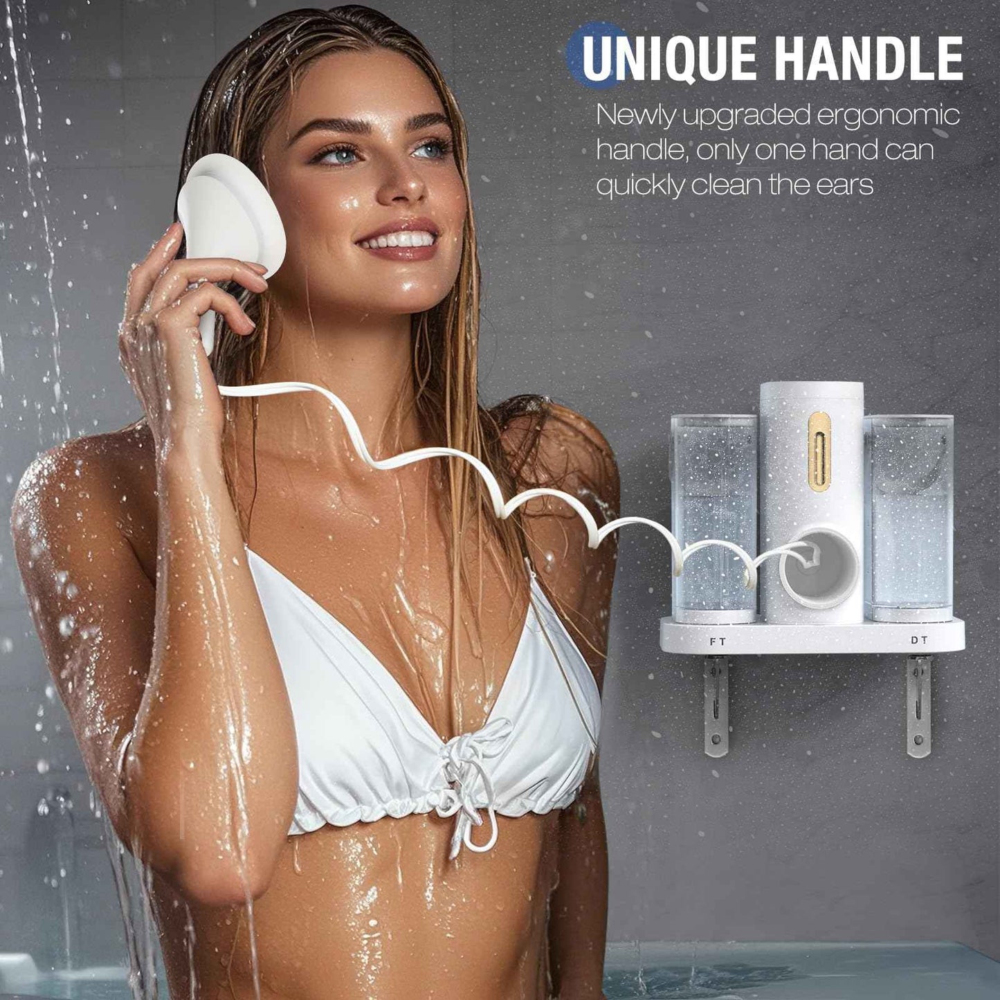 Ear Wax Removal, Professional Electric Ear Cleaner with IPX7,Effective Ear Irrigation for Adults, Safe Ear Cleaning Tool for Family