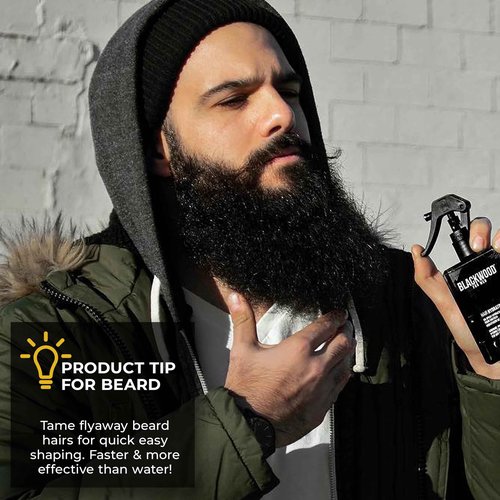 Blackwood For Men Hair & Beard Hydrator Spray (4oz) + Hydroblast Moisturizing Shampoo (17oz) Bundle - Vegan & Natural Leave-In Conditioner