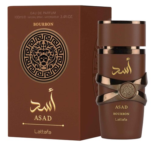 Lattafa Asad Bourbon for Unisex Eau de Parfum Spray, 3.4 Ounce / 100 ml