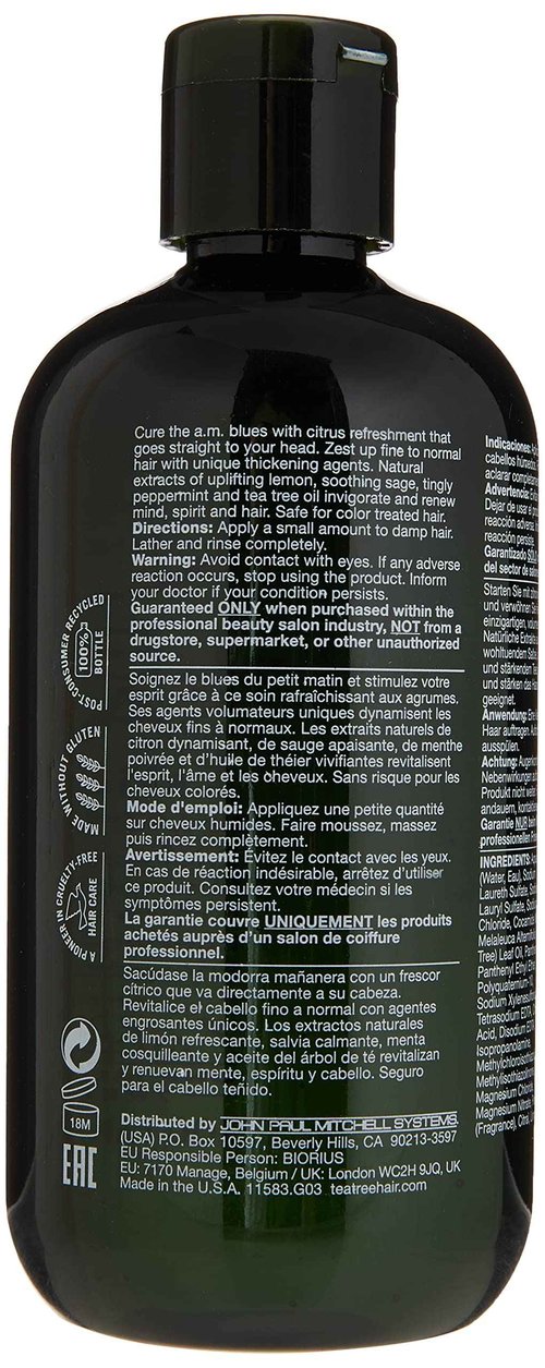 Tea Tree Lemon Sage Thickening Shampoo and Conditioner Set, Builds Body + Boosts Volume, For Fine Hair, 10.14 fl. oz., Set