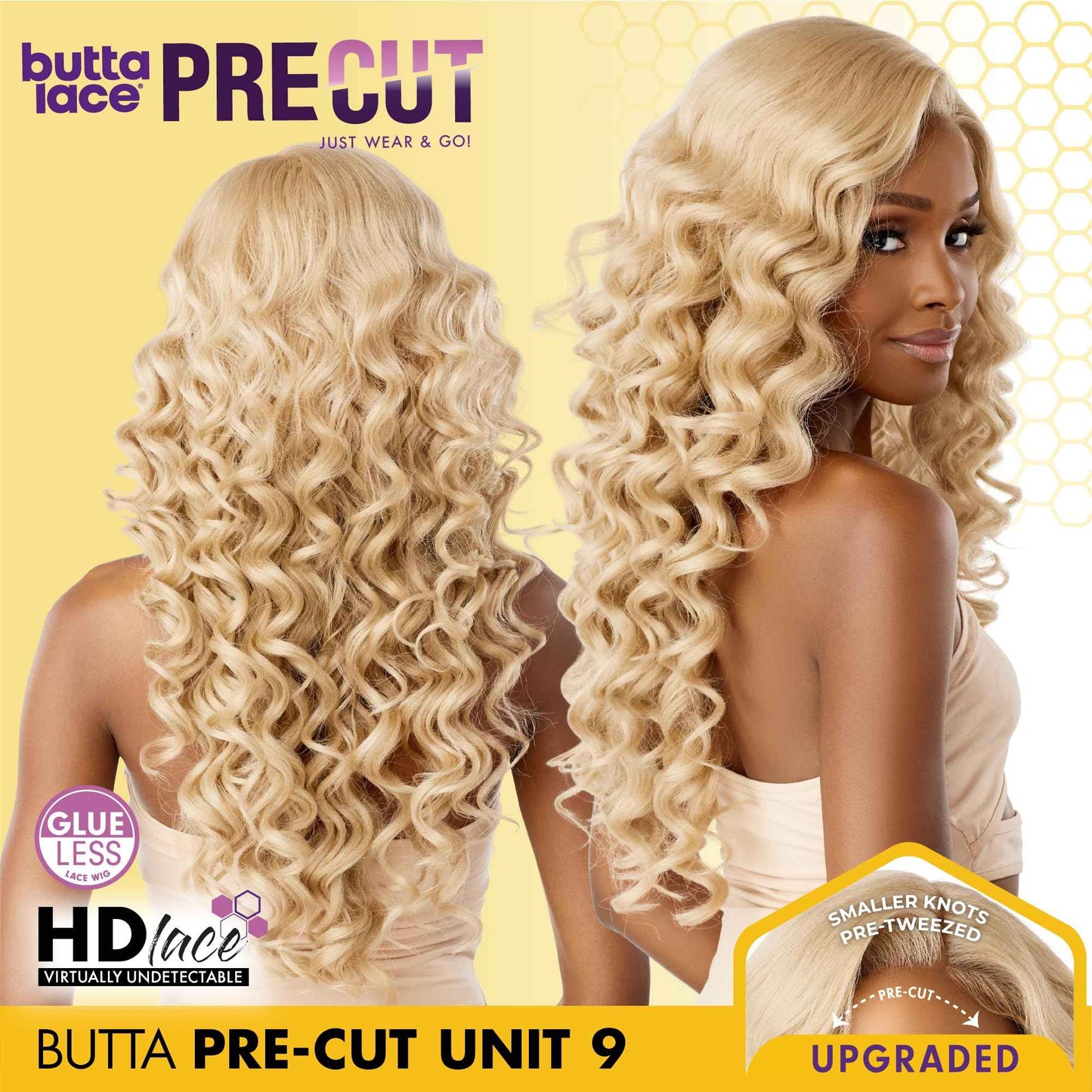 Sensationnel Butta Lace Precut Wigs - Unit 9 Glueless Extra Wide 5 Inch Deep Parting Synthetic Pre Tweezed Smaller Knot Hairline (2 DARKBROWN)