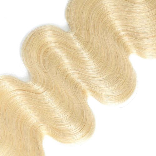 613 Bundles Blonde Human Hair Single Bundle 14 inch 1 Bundle Body Wave 100% Unprocessed 12A Brazilian Virgin 613 Human Hair Bundles 100g One Bundle Tangle-free Wavy Weave