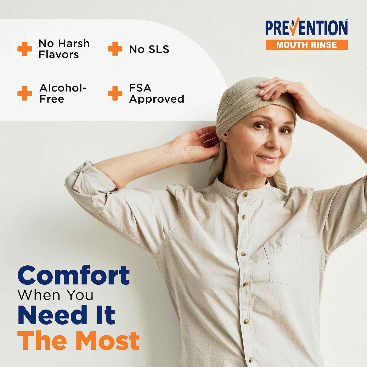 Prevention Oncology Alcohol Free Mouthwash, Soothing, Gentle, & Moisturizing, Mouthsore and Dry Mouth Mouthwash Specially Formulated for Patients Undergoing Oncology Treatment - 16 oz, Value 2-Pack