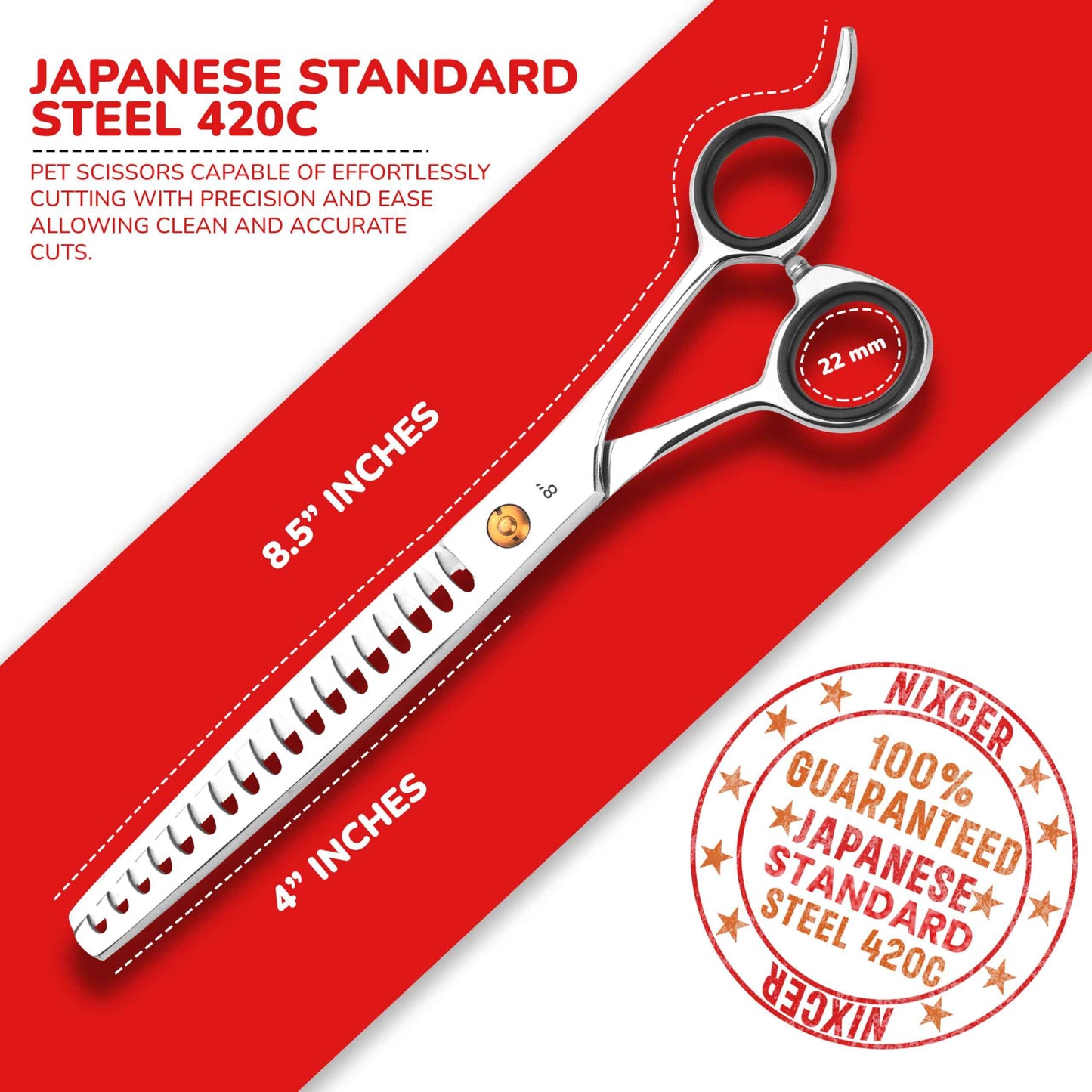 NIXCER Pet Grooming Kit - 4-Pack Rexine Zipper Bag for Convenient Pet Care, Essential Grooming Tools, Gray