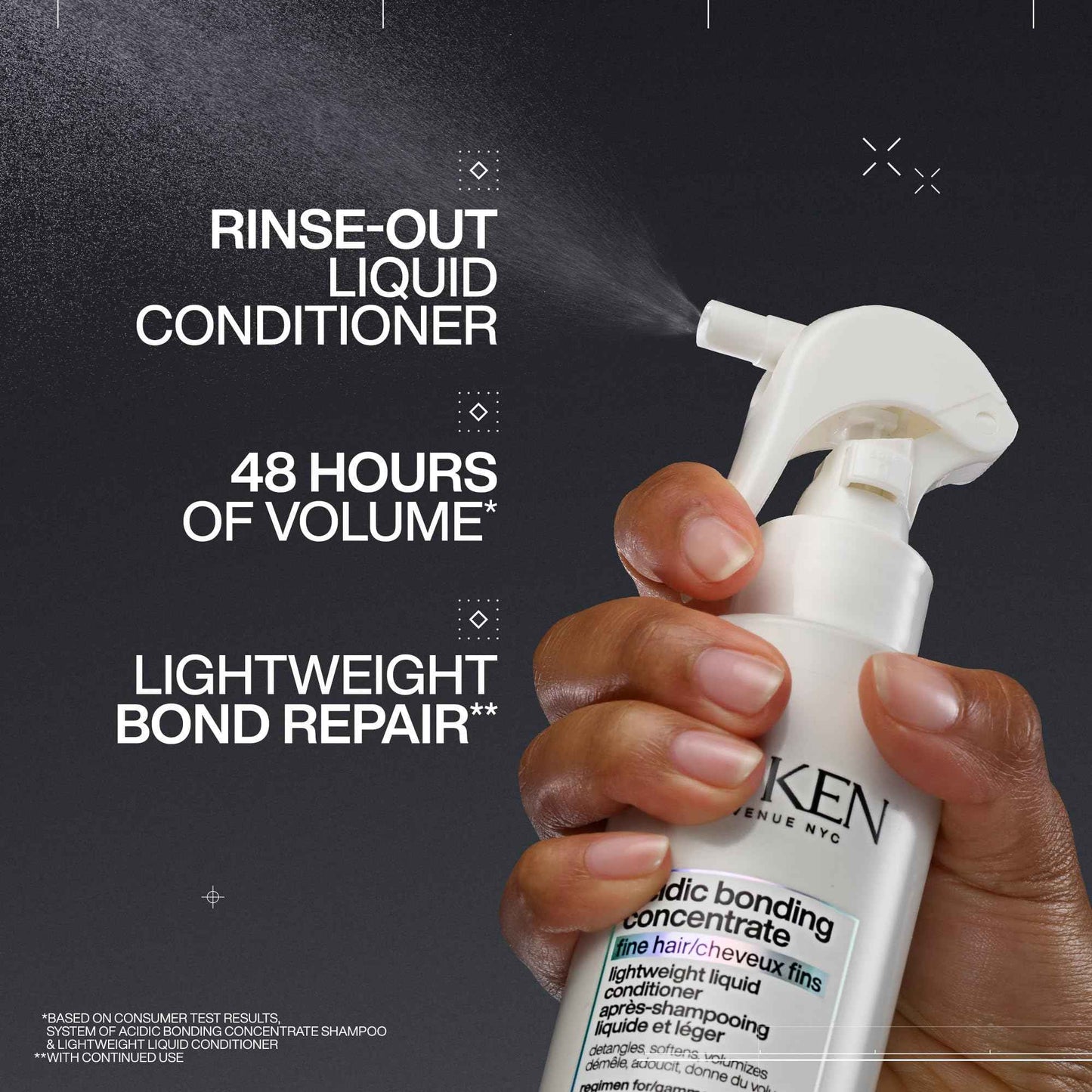 Redken Bonding Lightweight Liquid Conditioner for Damaged Hair Repair | Volumize & Condition | Acidic Bonding Concentrate | Sulfate-Free Spray Conditioner | For Fine or Thin Hair | 6.76 Fl Oz
