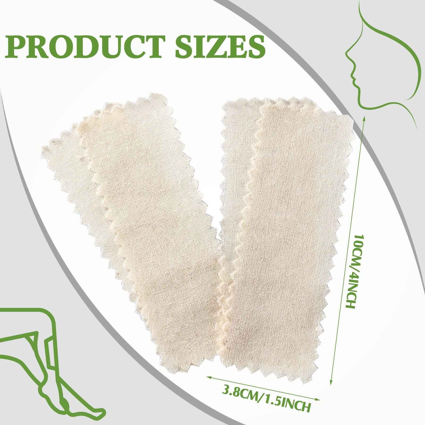 Teling 1000 Pcs Muslin Cloth Wax Strips for Waxing Tear Resistant Epilating Soft Muslin Strips for Women Men Face Eyebrow Lip Body Sugaring Hair Removal, 4 x 1.5 Inches