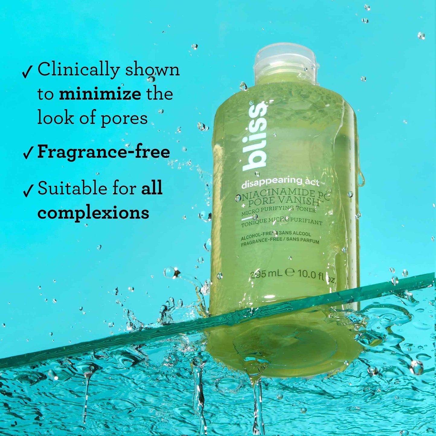 Bliss Disappearing Act Niacinamide Toner +Micro Magic | Skin-Renewing Microdermabrasion Scrub