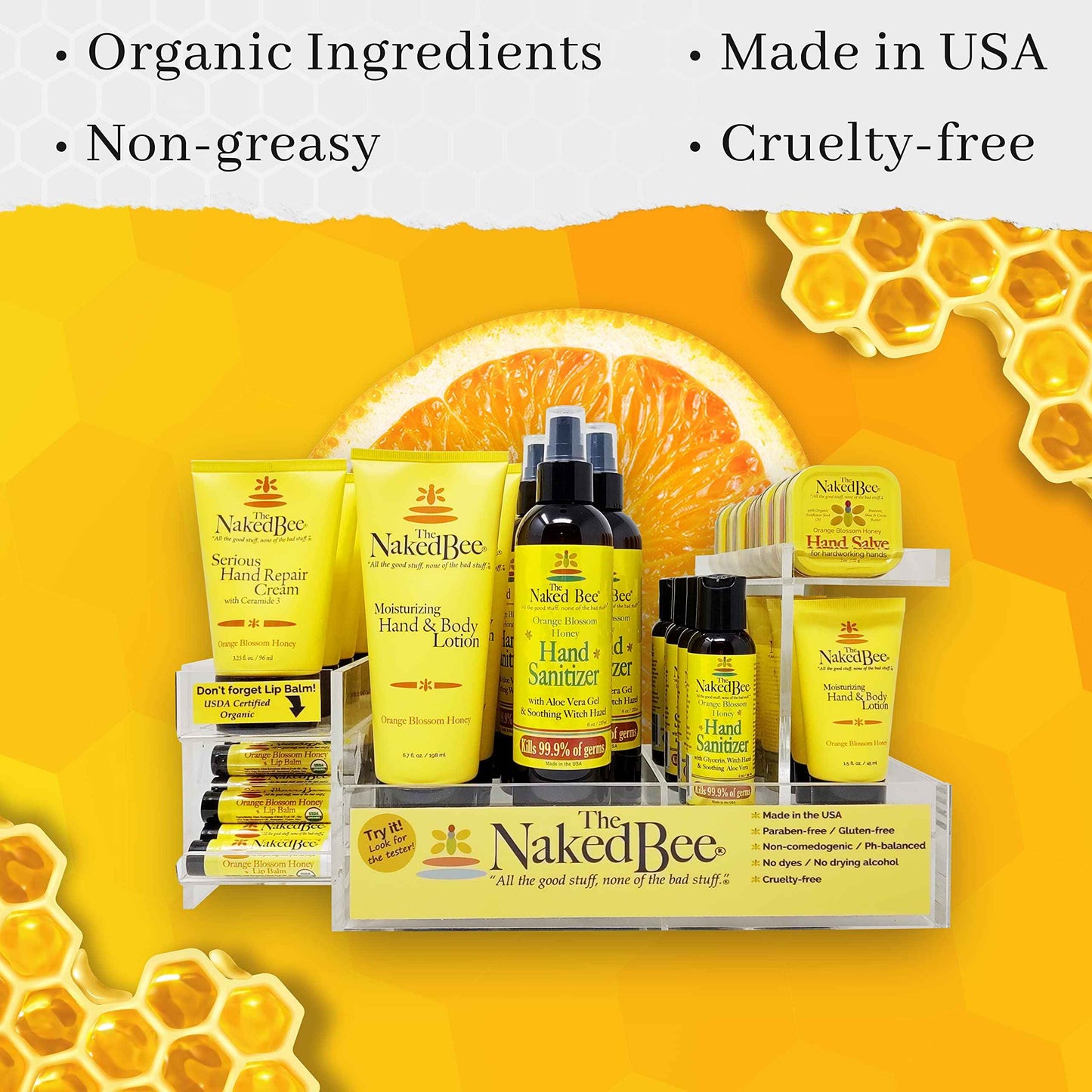 The Naked Bee Gel Cleanser Facial Wash (5.5 oz) Hydrating & Moisturizing - Daily Gel Cleanser Face Wash for All Skin Type with Orange Blossom Honey (Pack of 2)