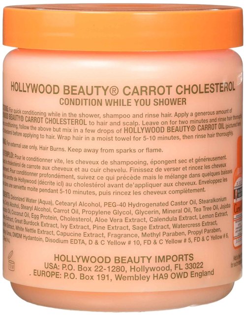 Hollywood Beauty Carrot Cholesterol Deep Conditioning Creme, 20 Ounce
