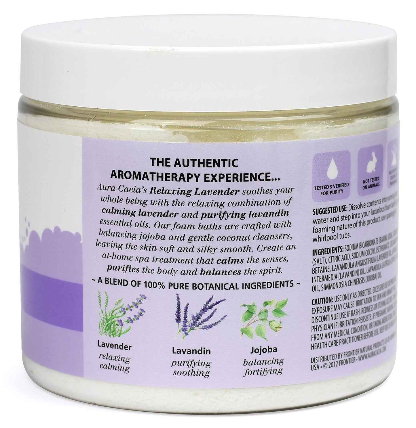 Aura Cacia Aromatherapy Foam Bath, Relaxing Lavender, 14 ounce jar (Pack of 2)