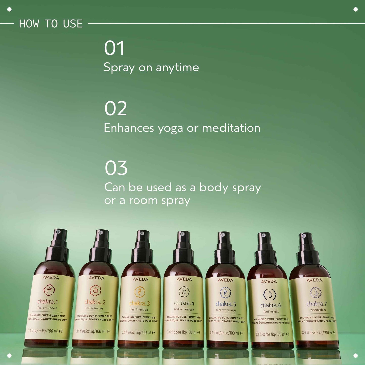 Aveda Chakra 7 Balancing Pure-Fume Mist: Connection | Body & Room Spray | Balances Crown Chakra | With Olibanum, Certified Organic Elemi & Angelica, 3.4 Fl Oz