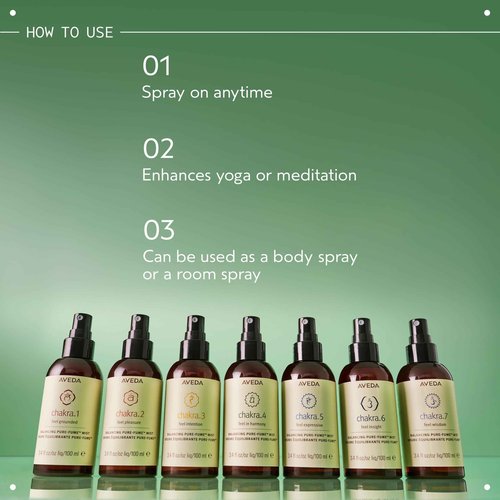 Aveda Chakra 6 Balancing Pure-Fume Mist: Intuition | Body & Room Spray | Balances Intuition Chakra | With Certified Organic Petitgrain, Orange, Geranium, 3.4 Fl Oz