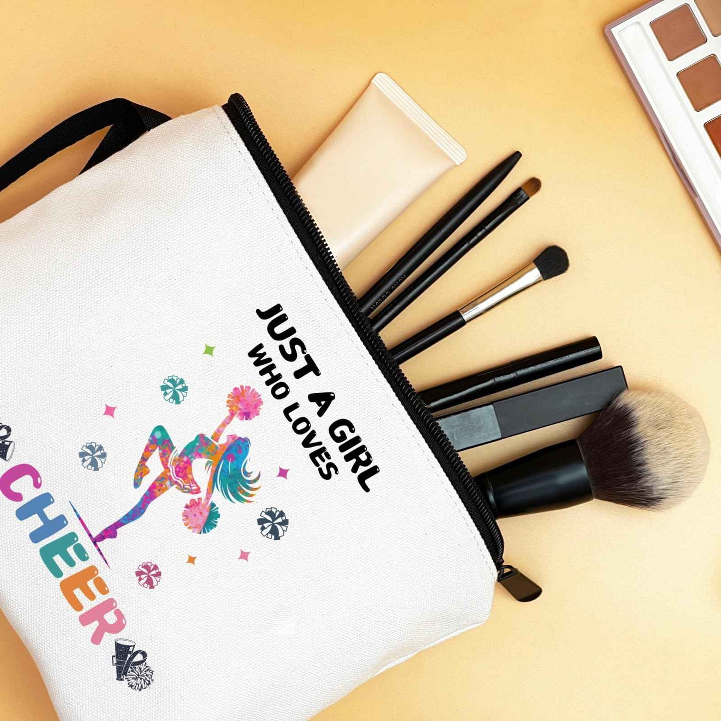 ARIOSEY Cheer Makeup Bag, Multicolour, Cheerleader Gift, Travel Organizer