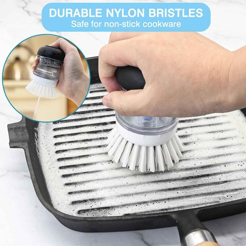 4 Pack Palm Brush Refills for OXO Soap Dispensing Palm Brush, Palm Brush Replacement Head