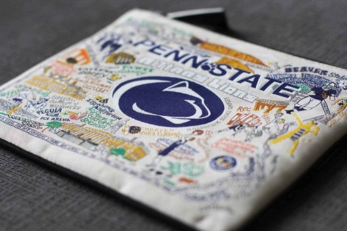 Catstudio Collegiate Zipper Pouch, Penn State University Travel Toiletry Bag, Ideal Gift for College Students or Alumni, Makeup Bag, Dog Treat Pouch, or Travel Purse