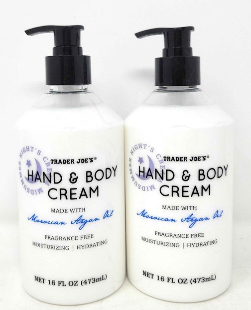 Trader Joe's Midsummer Nights Cream Hand & Body Lotion with Moroccan Argan Oil, Pack of 2