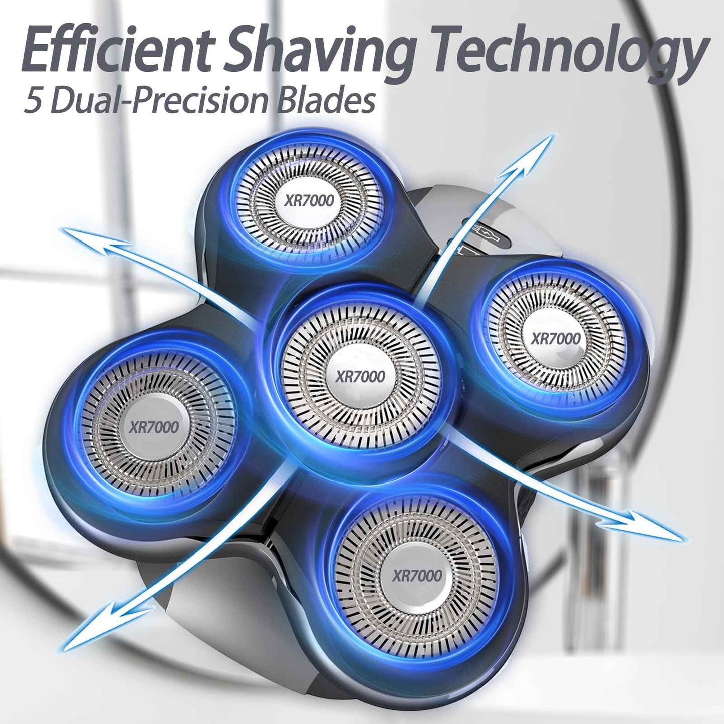 2Pack Blade Pro Replacement Head Compatible with Remington Balder Pro XR7000, 5 Dual Track Shaver Heads for a Smooth and Close Shave with No-Irritation.(Pack of 2)