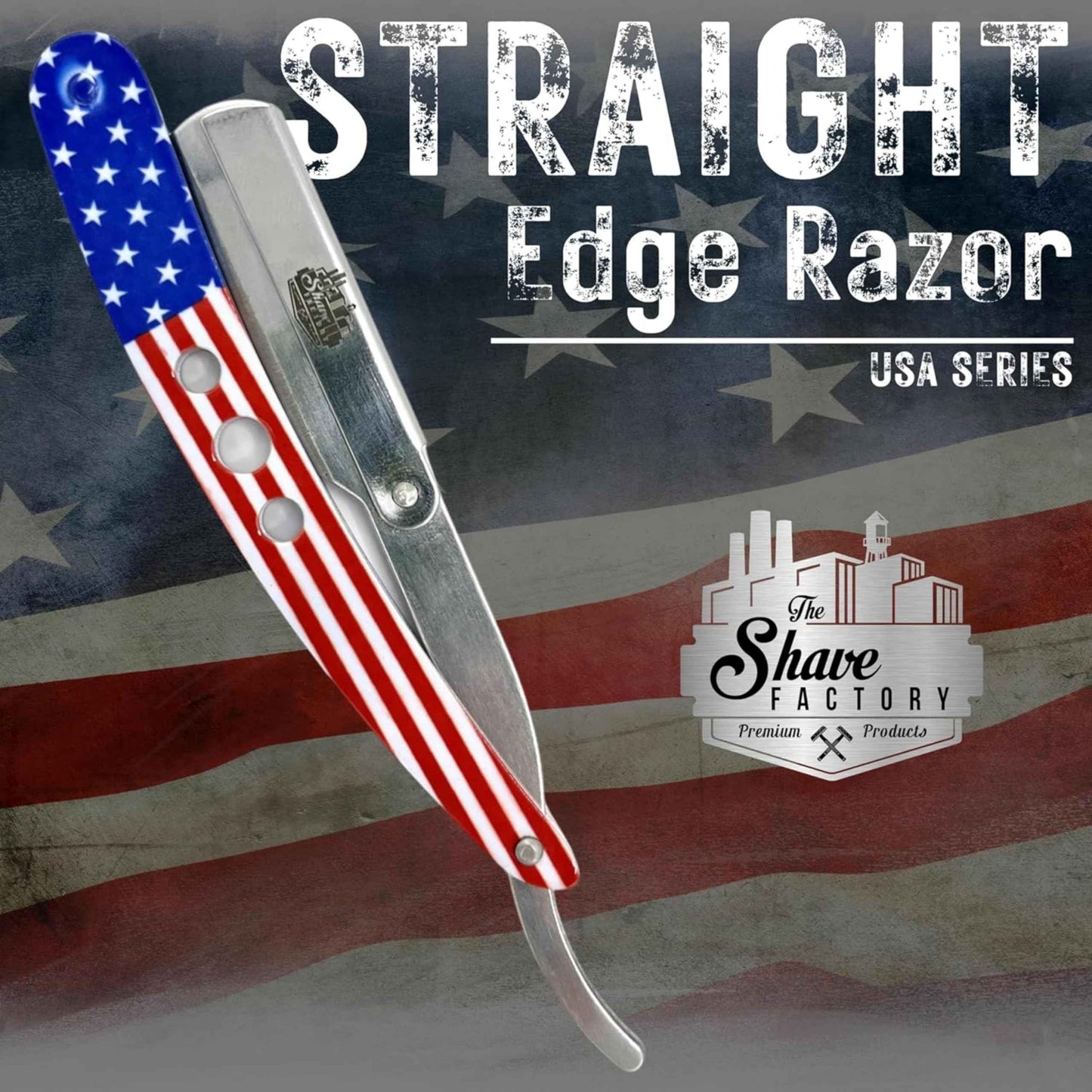 The Shave Factory Straight Edge Razor Kit (USA / 300 Dorco Single Edge Razor Blades Red)