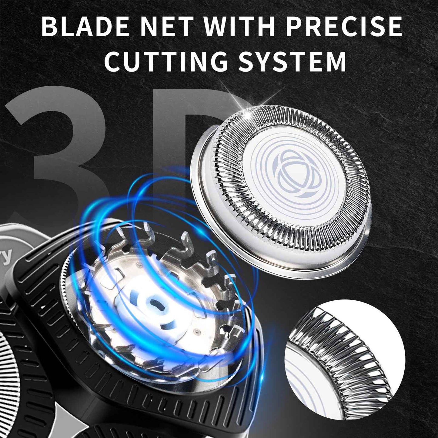 SH71/50 Shaving Heads Compatible with Phili*s Shavers Series S5000 (S5XXX),S7000 (S7XXX) for SH60/70 and SH70/70 (Black)