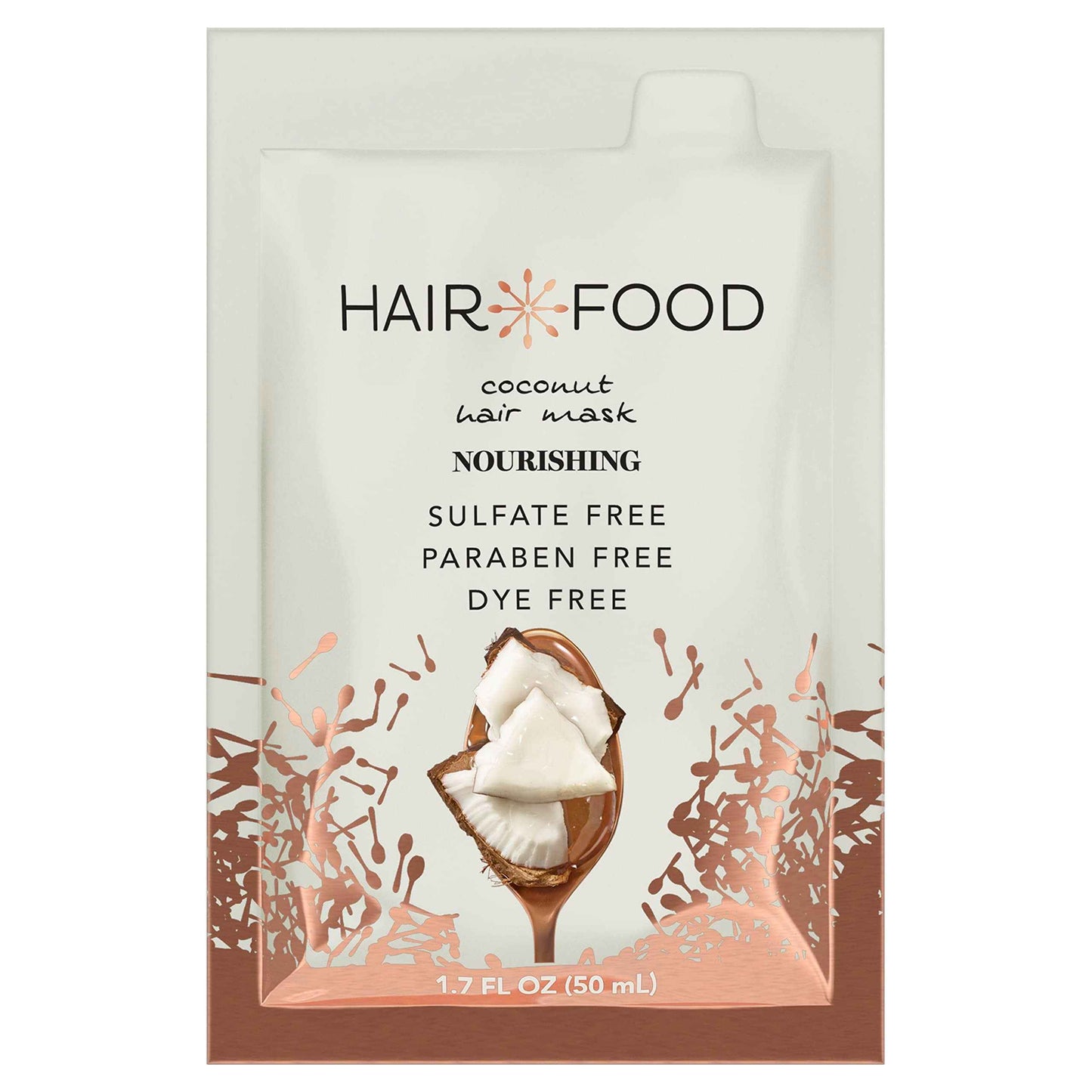 Hair Food Moisturizing Hair Mask for Curly Hair, Coconut, Paraben & Dye Free 1.7 fl oz, 10 Count