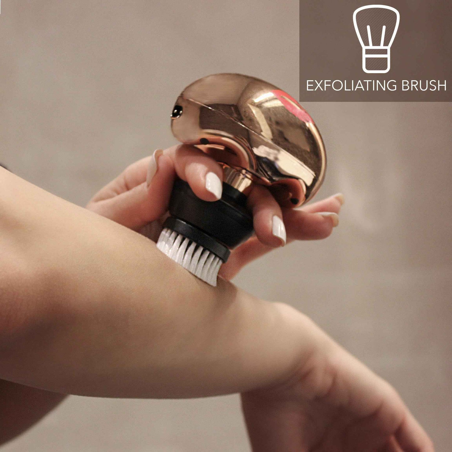 Skull Shaver Body Exfoliating Brush Attachment - Skin-Cleansing Exfoliator - Compatible with Pitbull, Palm & Butterfly Kiss Shavers - Black