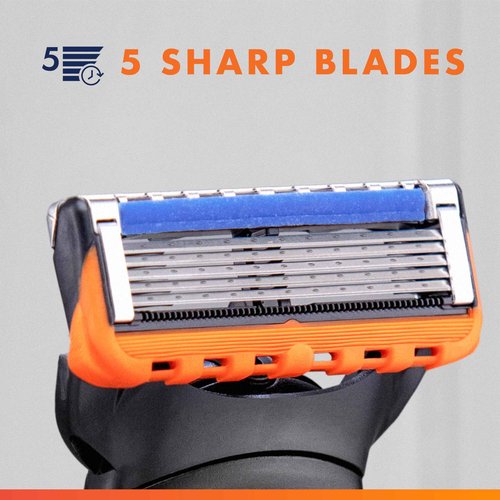Gillette Fusion5 Power Razor Refills for Men, 6 Razor Cartridges, Larger Lubrication Strip, Precision Trimmer, 5-Blade Razor Blades for Close Shave, Holiday Gifts for Men