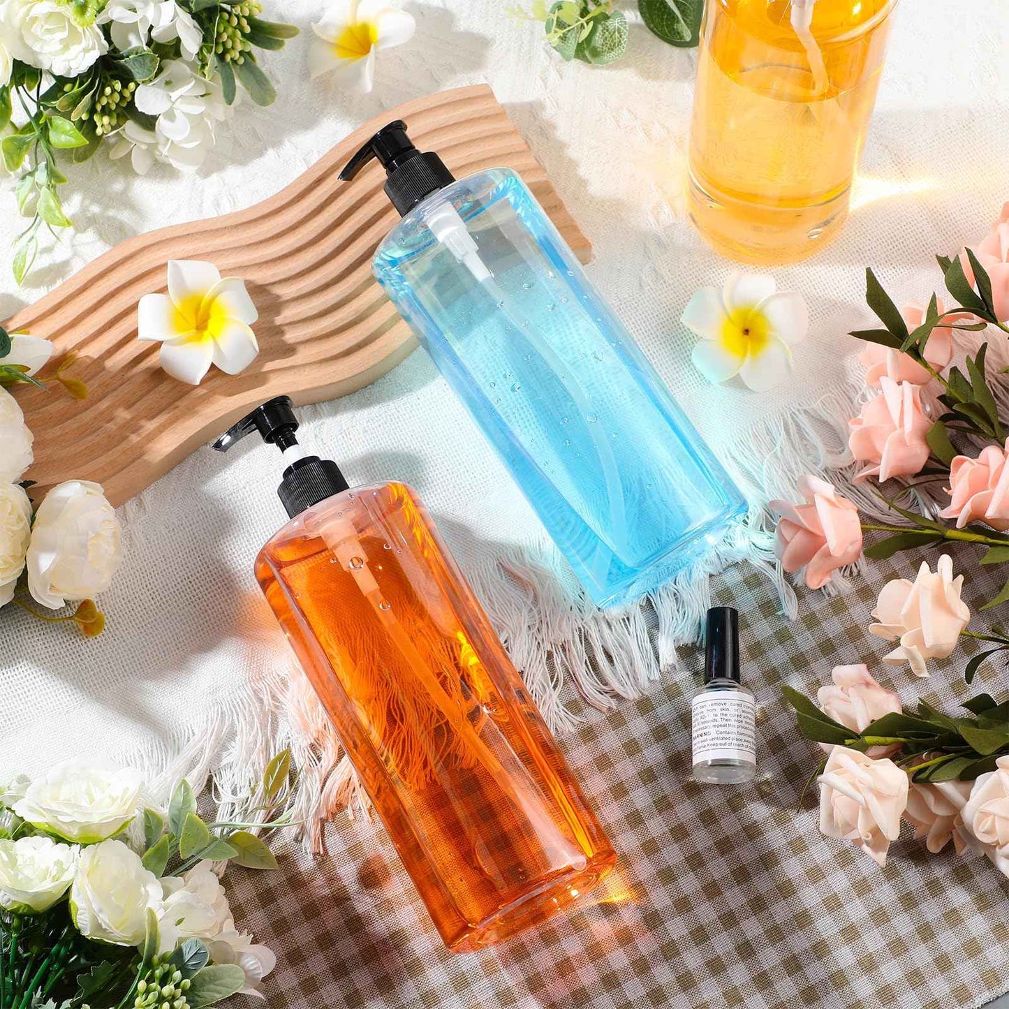 meekoo 10 Pcs 32 oz Refillable Pump Clear Plastic Empty Bottles Bulk with Black Caps Dispenser Shampoo and Conditioner Bottles Leakproof for Lotion Massage Oil Body Wash